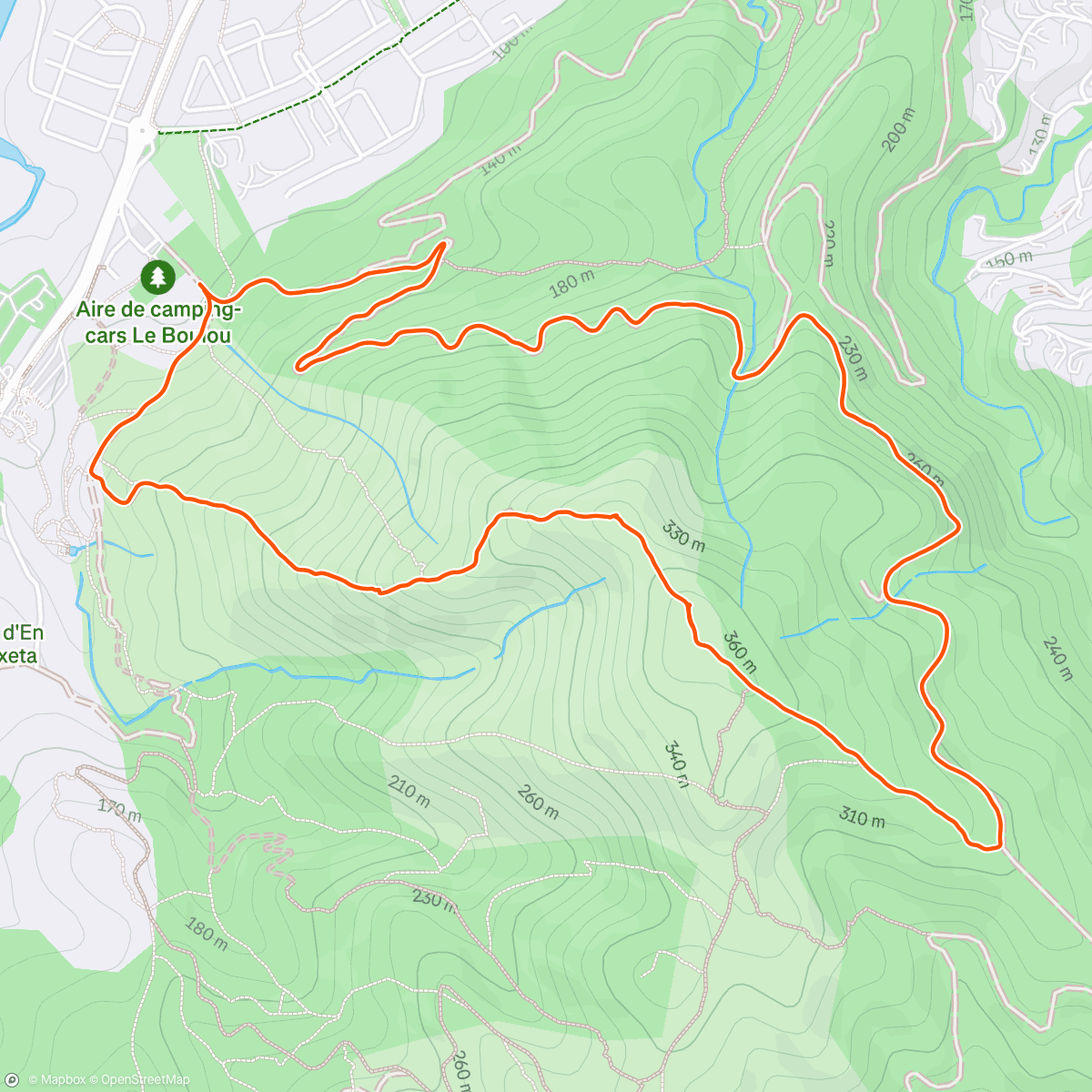 Map of the activity, Randonnée trail au pic d’Estelle. 29 avril 2025.