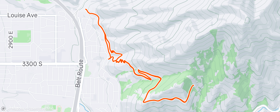 Map of the activity, Afternoon Hike