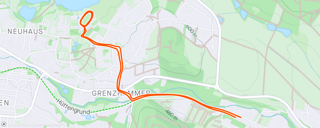 Map of the activity, 5x400m aufm Sportplatz