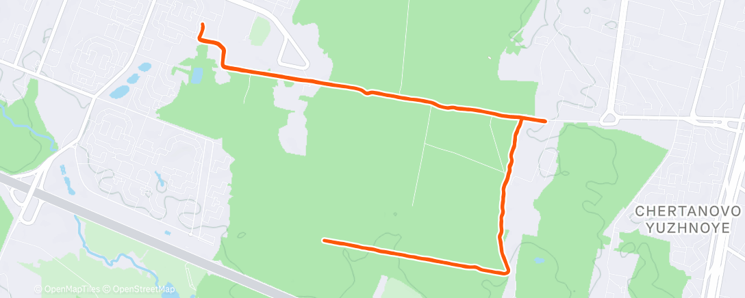 Map of the activity, Утренний забег