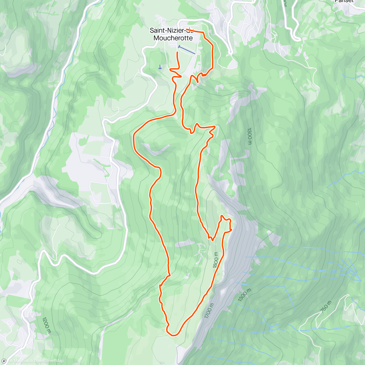 Map of the activity, Reco tdm avec Grenoble Trail