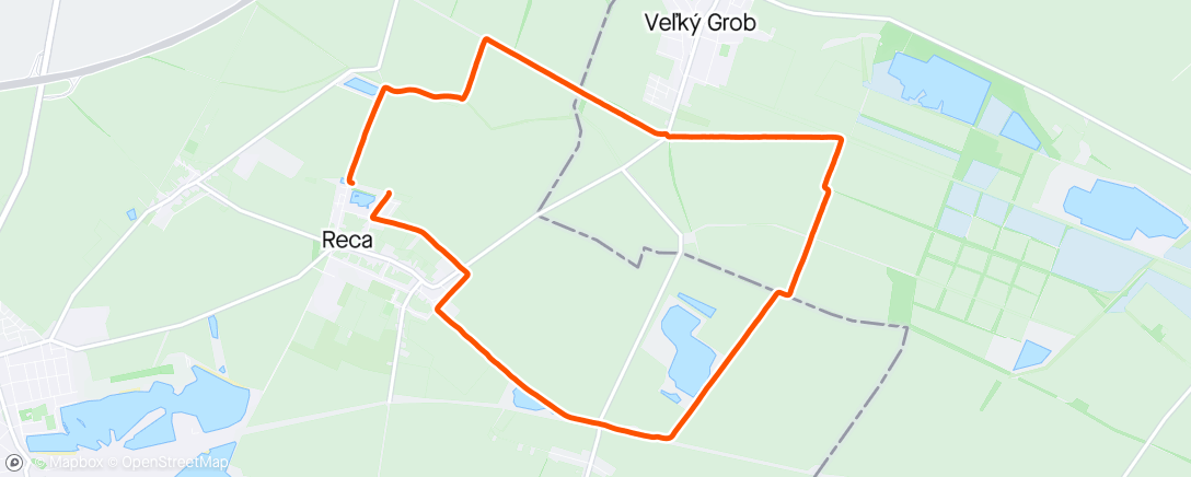 Map of the activity, Afternoon chotárRun