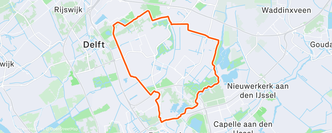 Map of the activity, Zone 2 hoog + blokje sweetspot + blokje threshold