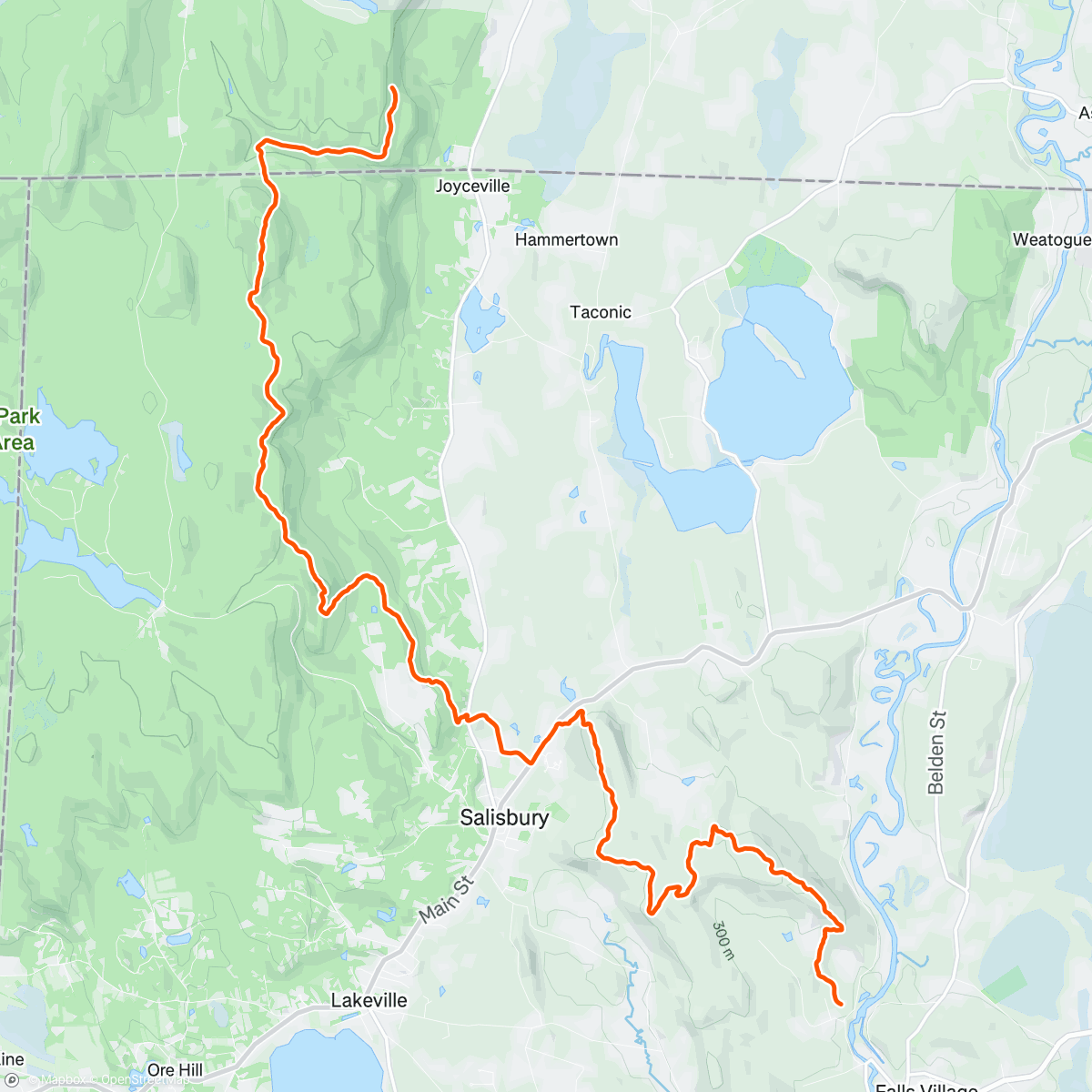 Map of the activity, Day 95 - Hello Massachusetts!