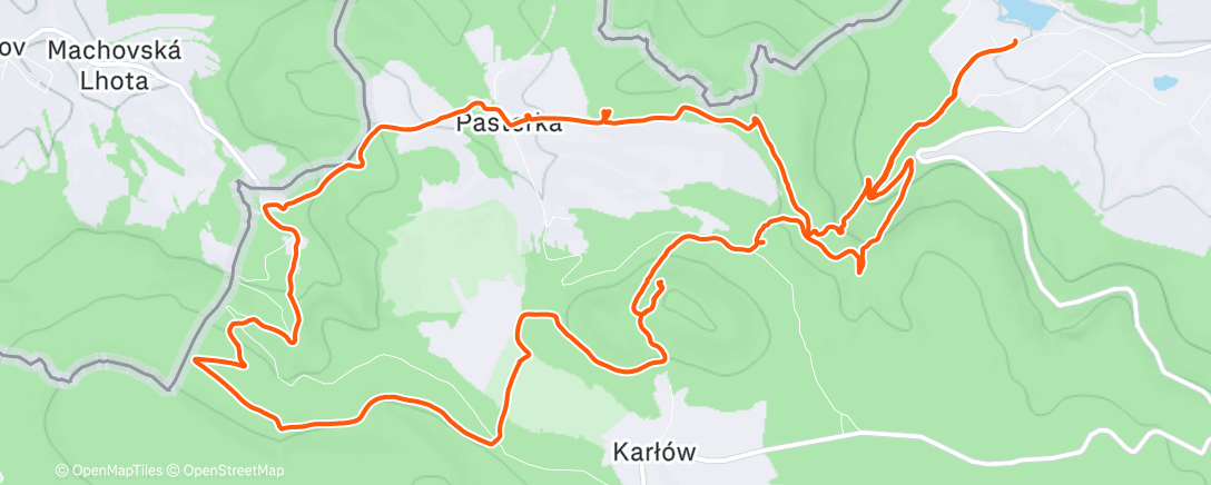 Map of the activity, Morning Hike