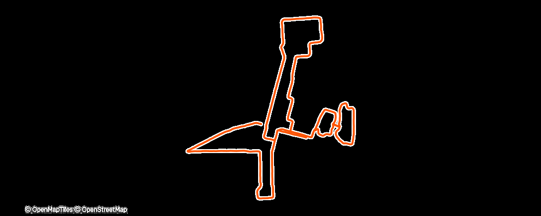 Map of the activity, Afternoon Run