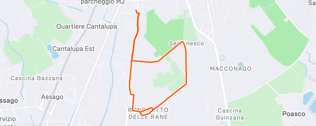 Map of the activity, 50' Z1-Z2