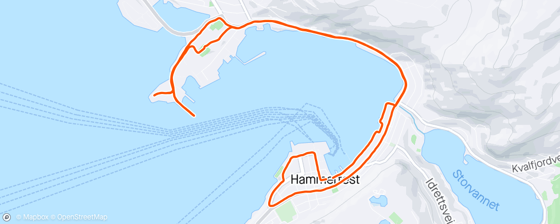 Карта физической активности (Sightseeing i Hammerfest ☀️🤩 flott men kaldt! 🥶❄️)