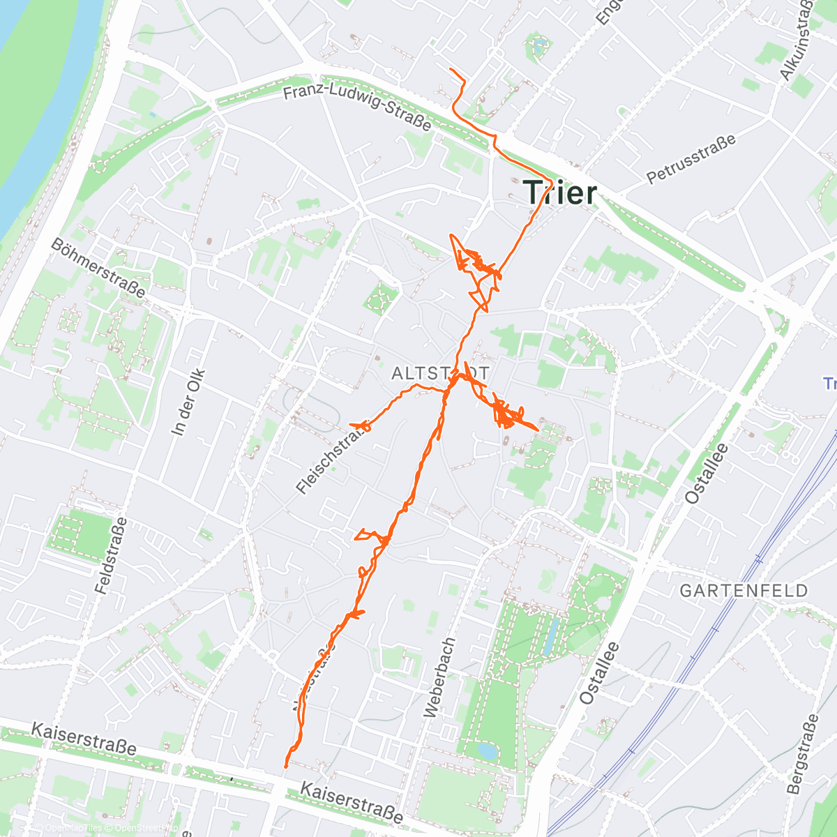 Map of the activity, ⛅ Trier, Rheinland-Pfalz - Trip to Germany for Christmas shopping and cathedrals ⛪️ visits 💪🎄🥾🤜🤛 / Alles gut 🥳