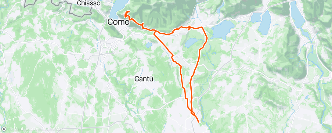 Map of the activity, Giro mattutino, Civiglio,Brunate Faro