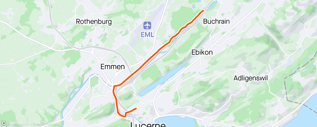 Map of the activity, Lauf am Nachmittag