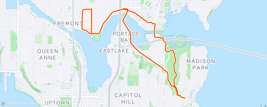 Map of the activity, Morning Run