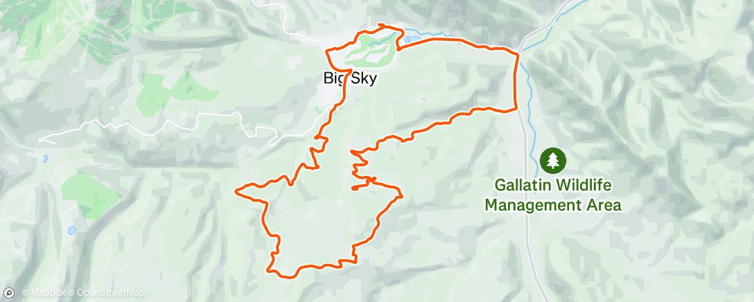 Map of the activity, Big Sky Gravel Grinding