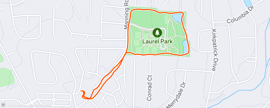 Map of the activity, Afternoon Walk