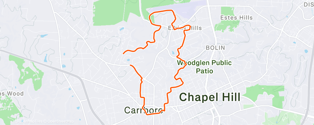 Map of the activity, Morning Run