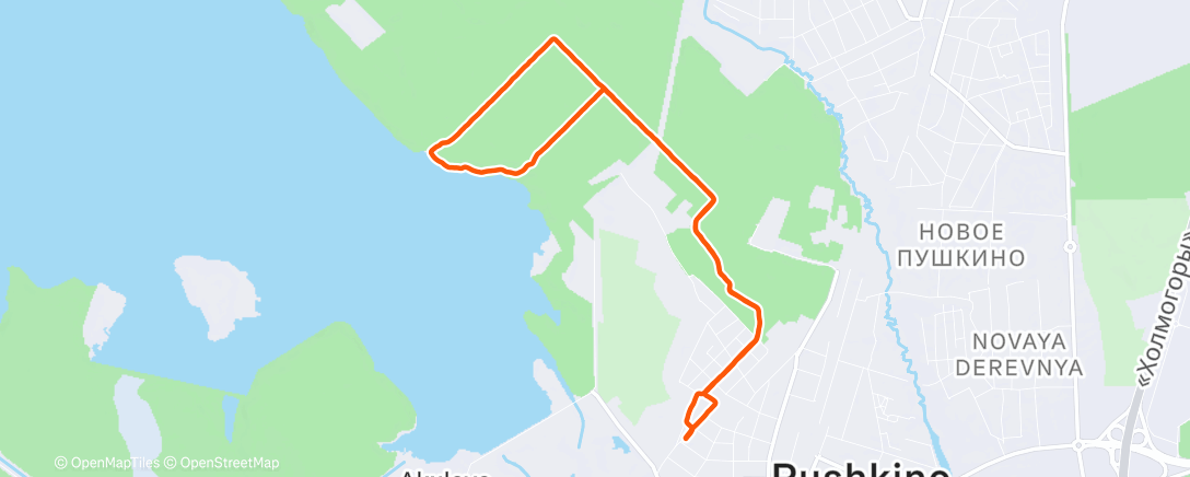 Map of the activity, Дневной забег