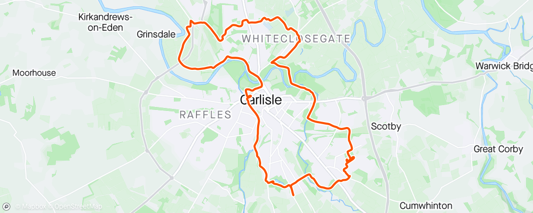 Map of the activity, Gravel ride to the circuit.