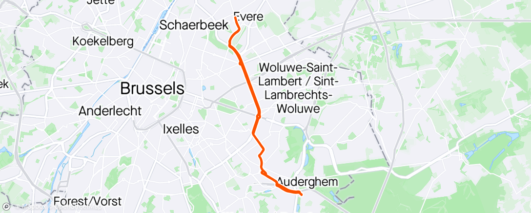 Kaart van de activiteit “Sortie vélo en soirée”