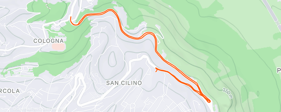 Map of the activity, Corsa pomeridiana