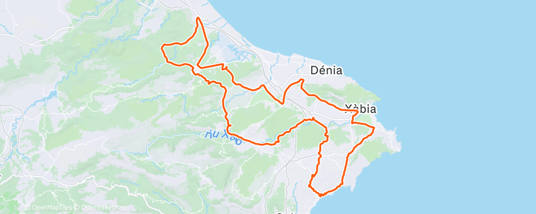 Map of the activity, Cyclisme