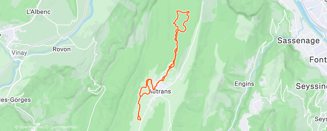 Map of the activity, Afternoon Nordic Ski