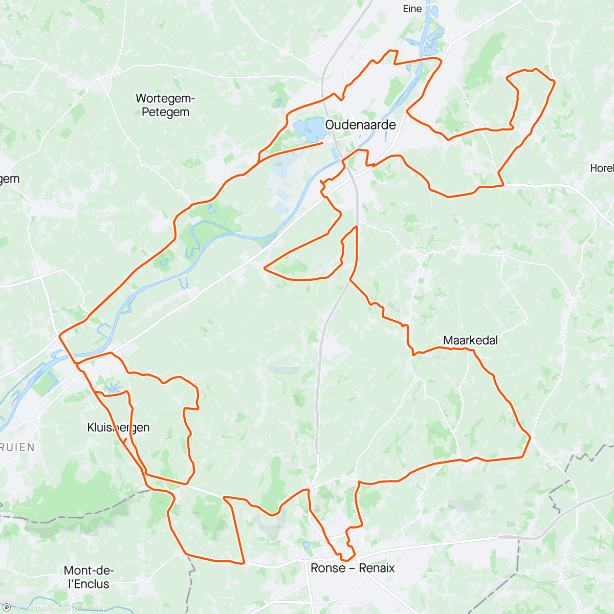 Map of the activity, We Ride Flanders!
