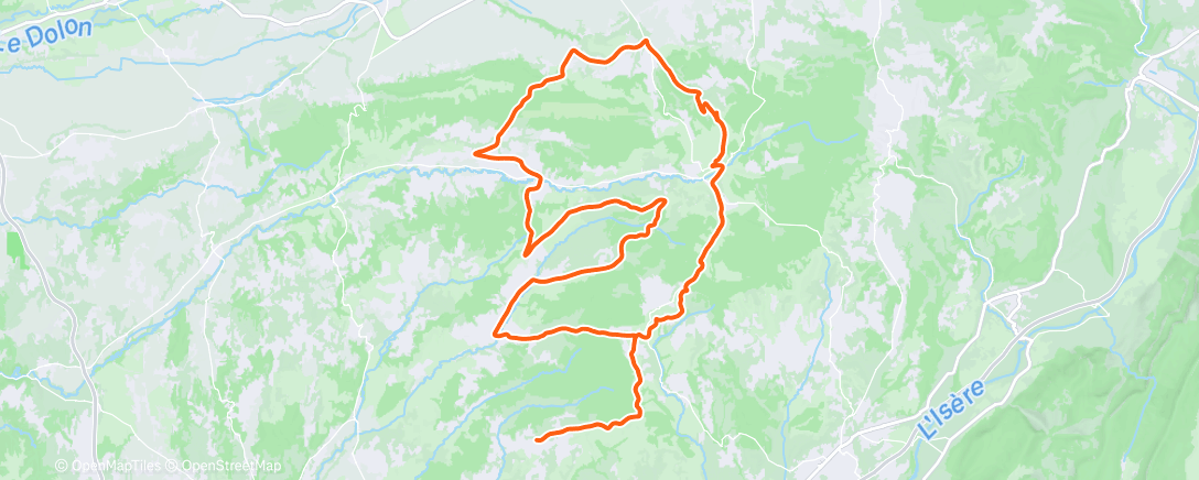 Map of the activity, Sortie vélo le matin