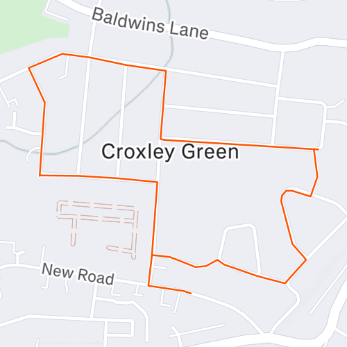 Croxley Green Smaller Run 2.6 km Road Running Route on Strava