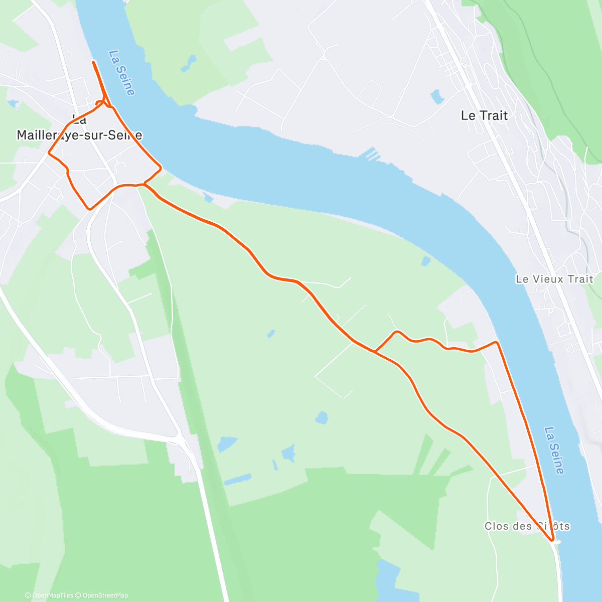 Map of the activity, Trop rapide pour de la vrai EF