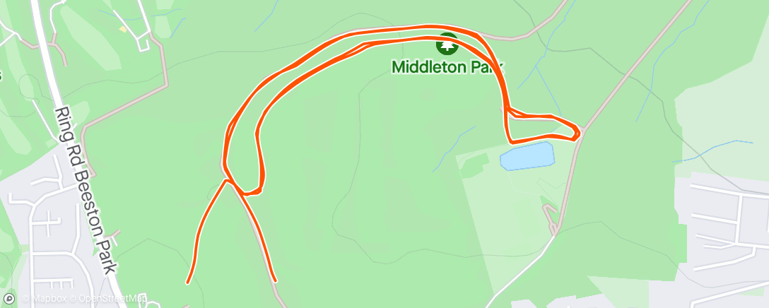 Mapa da atividade, Middleton Woods Parkrun