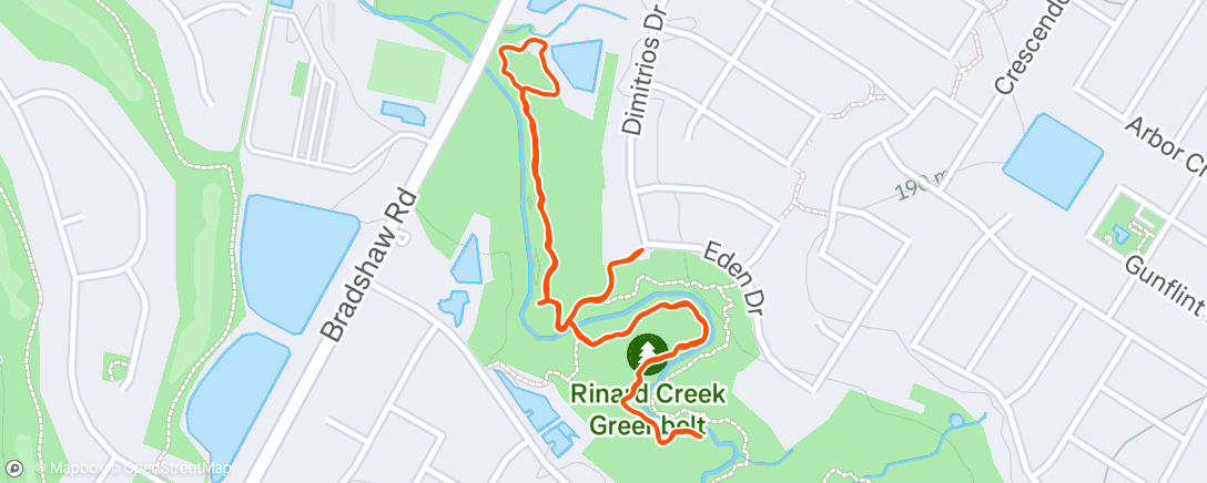 Map of the activity, Tour of some of Chris's trails