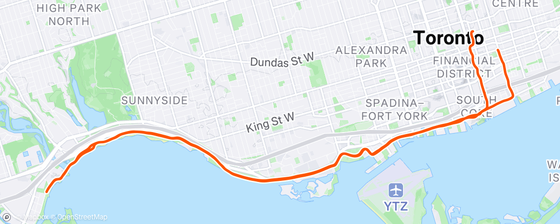 Map of the activity, Lunch Run