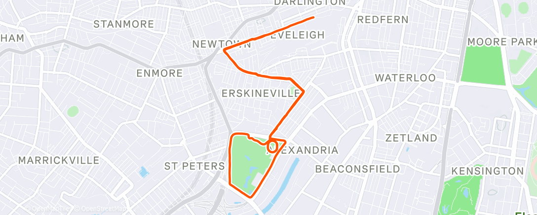 Map of the activity, Lunch Run