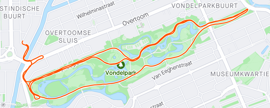 Map of the activity, Afternoon Run