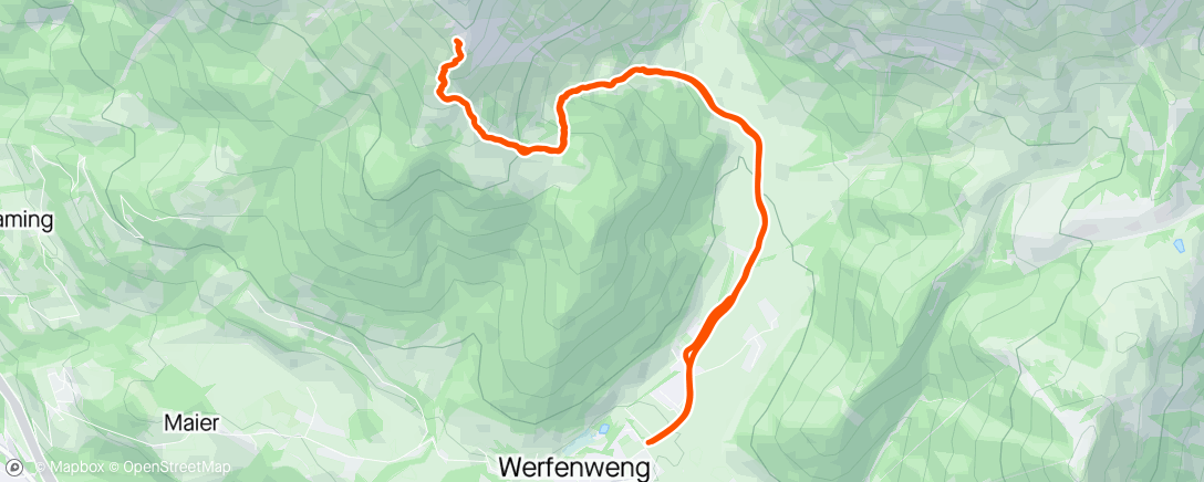 Map of the activity, Werfnerhütte