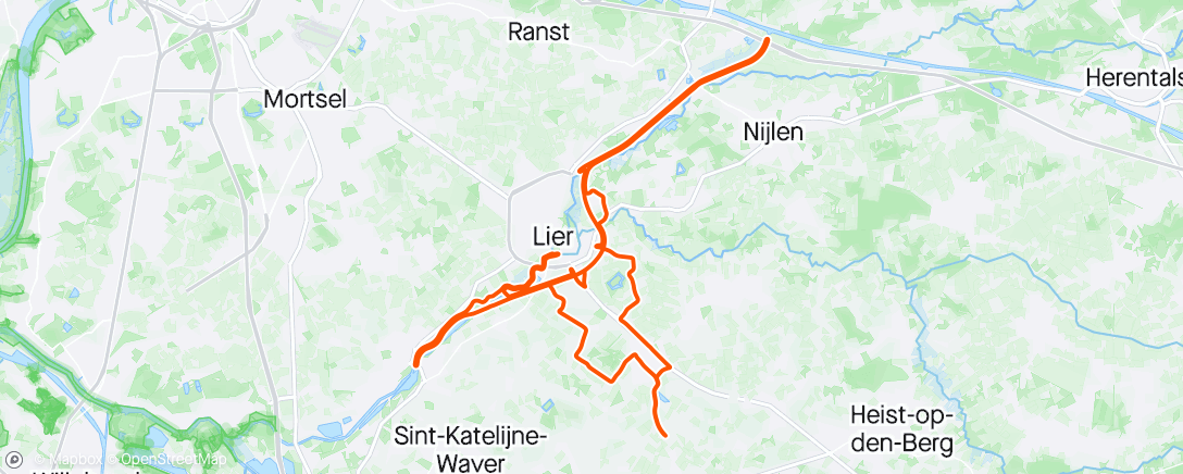 Map of the activity, Zonnige sprint VO2max