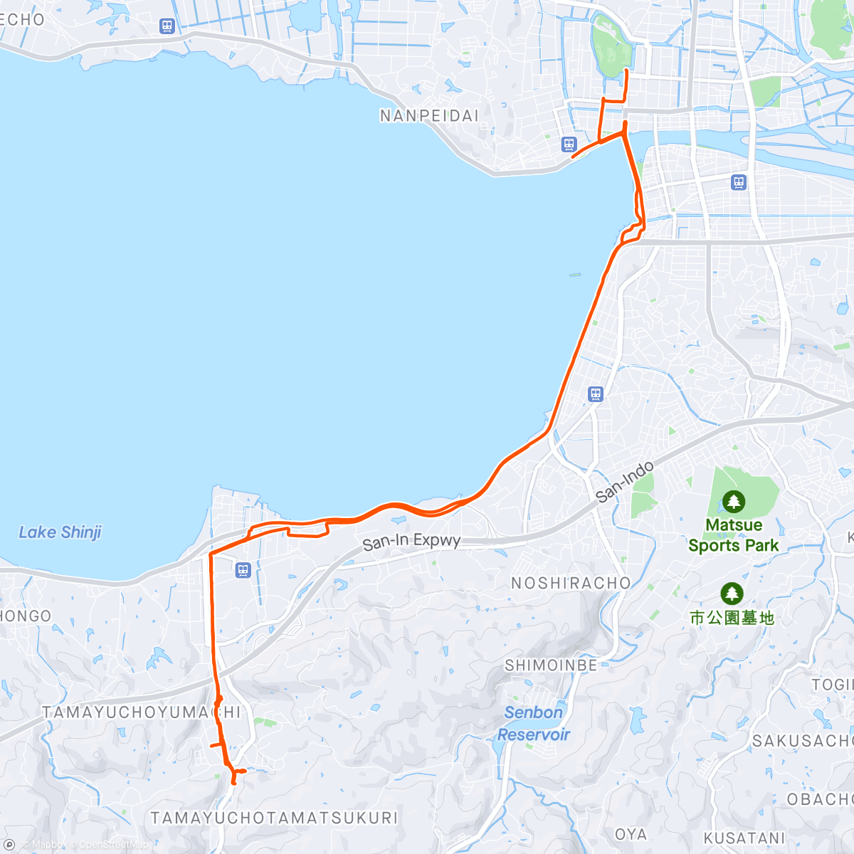 Map of the activity, 宍道湖温泉から玉造温泉　松江城へ