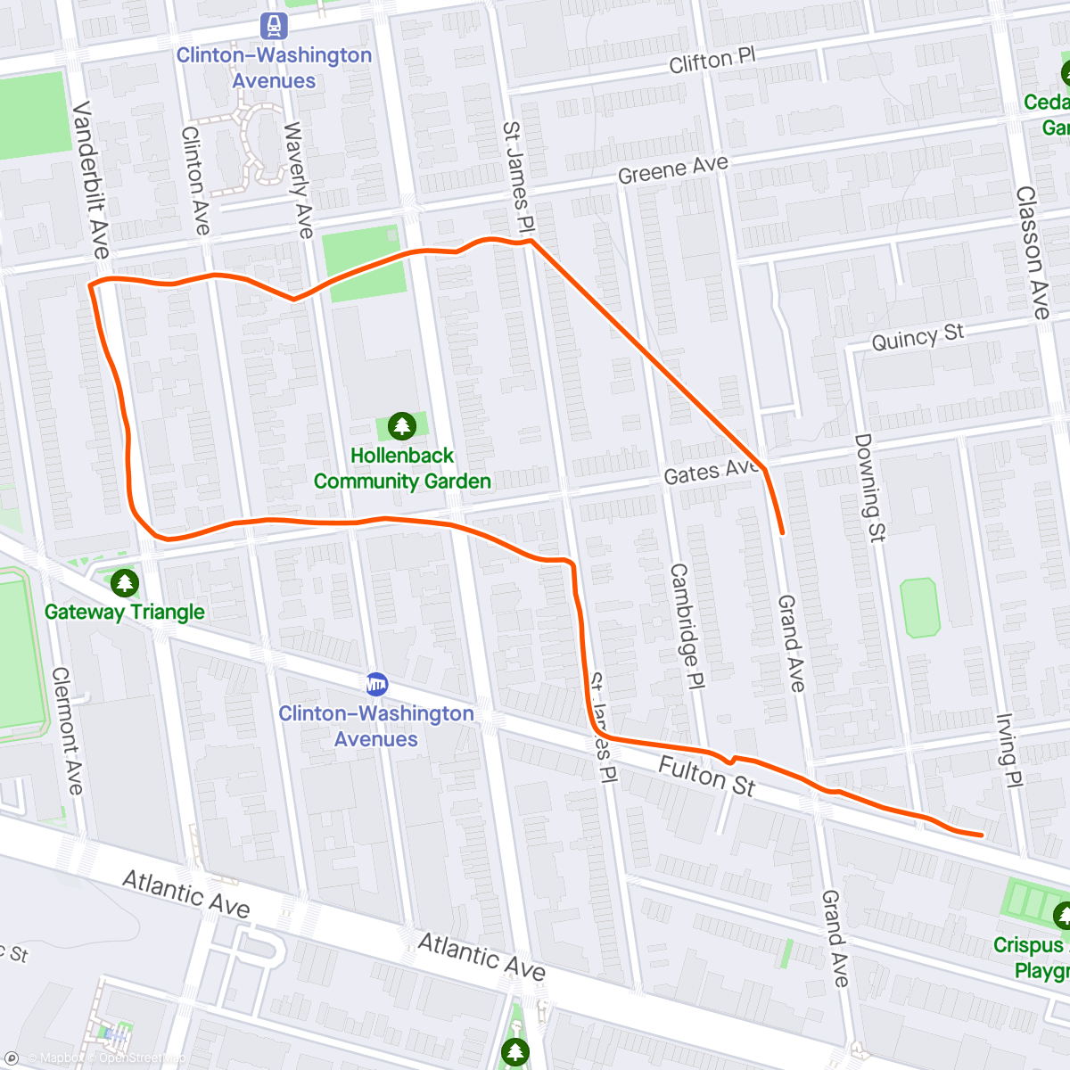 Map of the activity, Pp run #2
