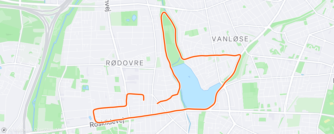 Map of the activity, Evening Run