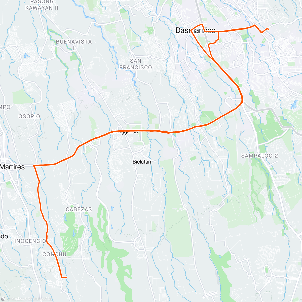 Mapa da atividade, morning ride