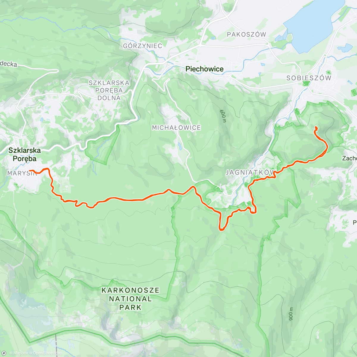 Map of the activity, Chojnik