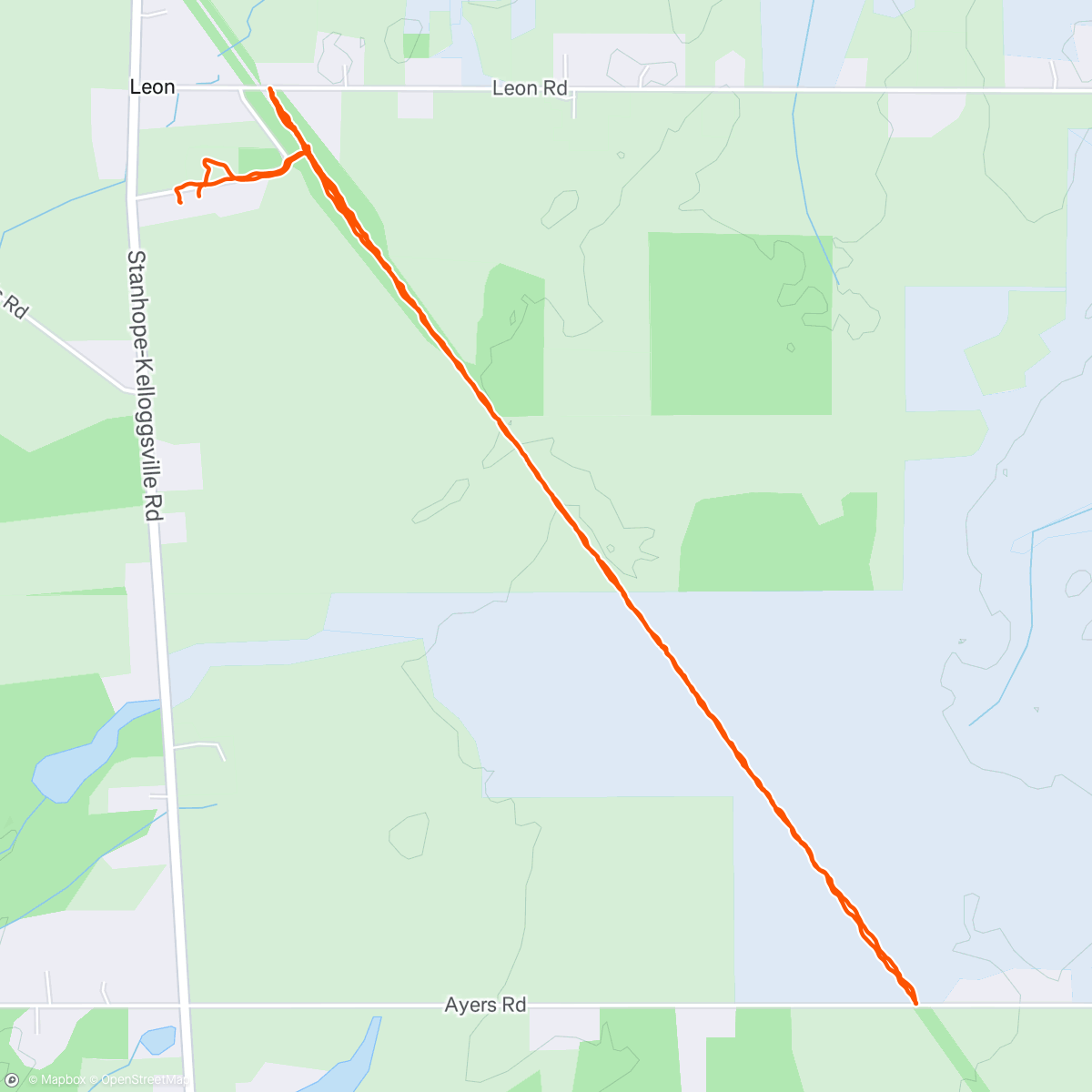 Map of the activity, Afternoon walk