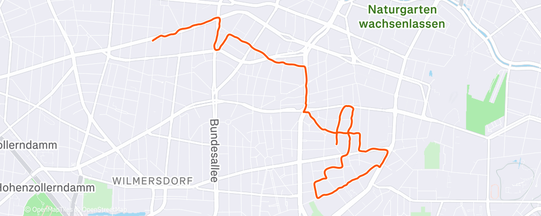 Map of the activity, Lunch Walk