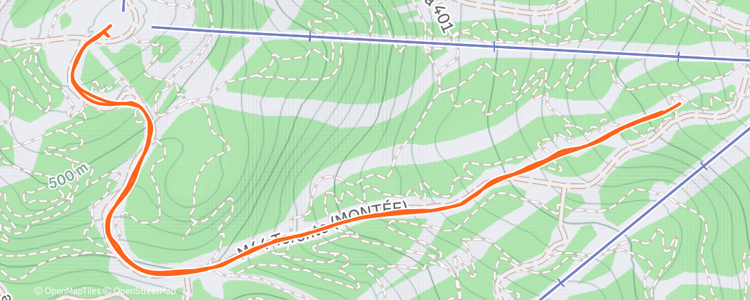 Mapa de la actividad (Ski de randonnée de nuit)