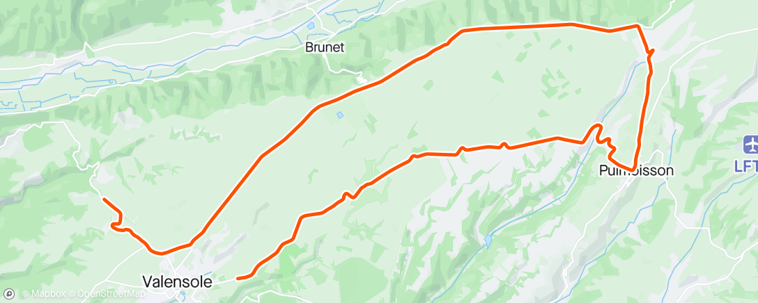 Mapa da atividade, ROUVY - Provence / 34 km