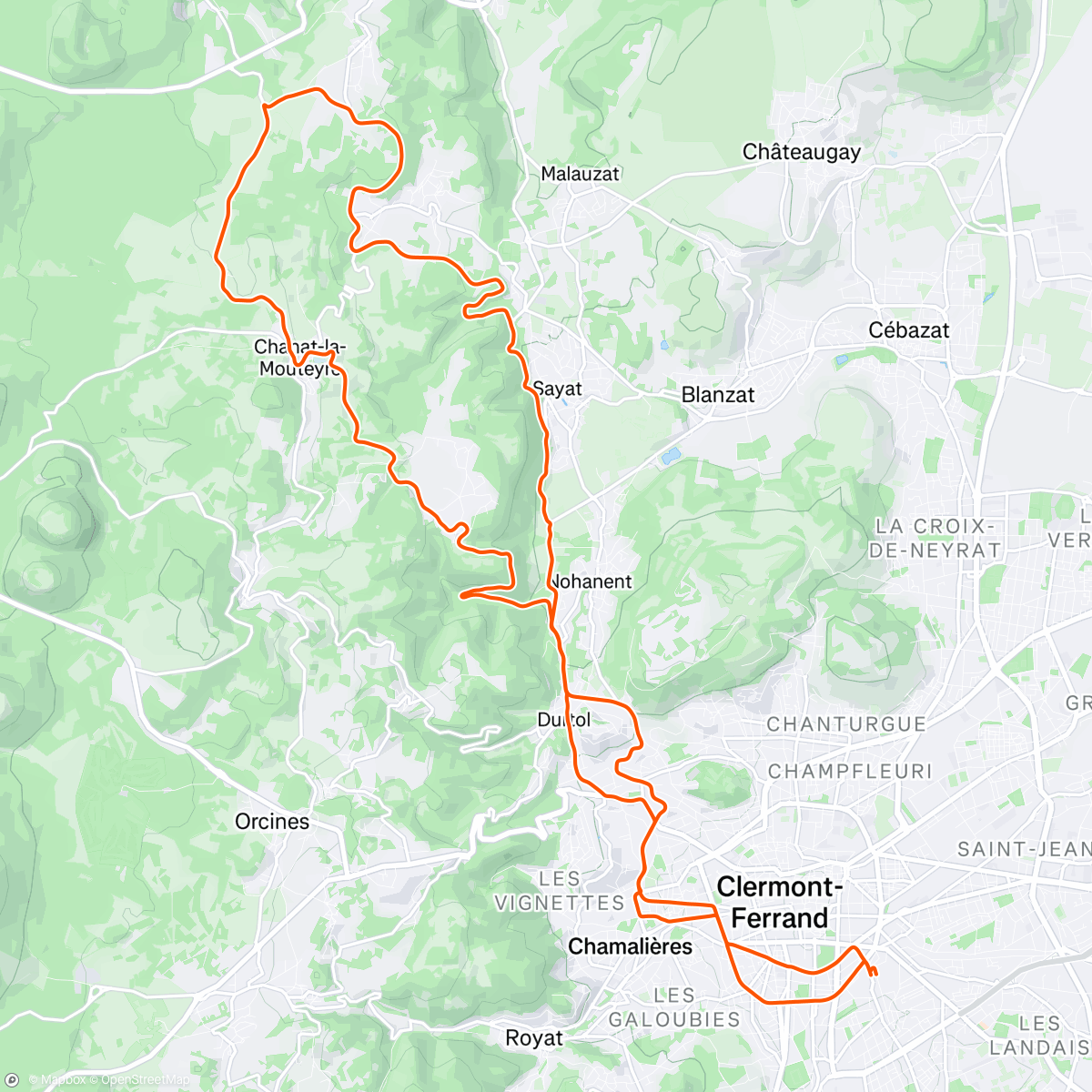 Map of the activity, Bike avec @Anna / PMA