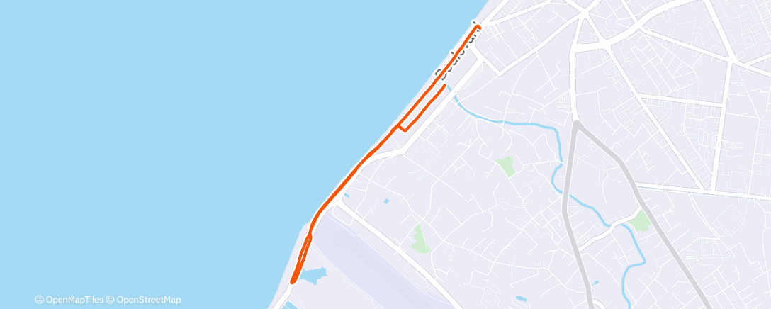 Map of the activity, Afternoon Run