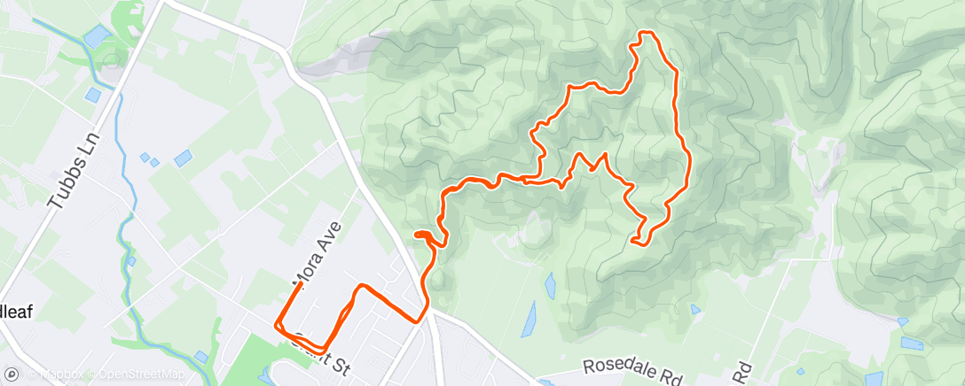 Map of the activity, Evening Hike