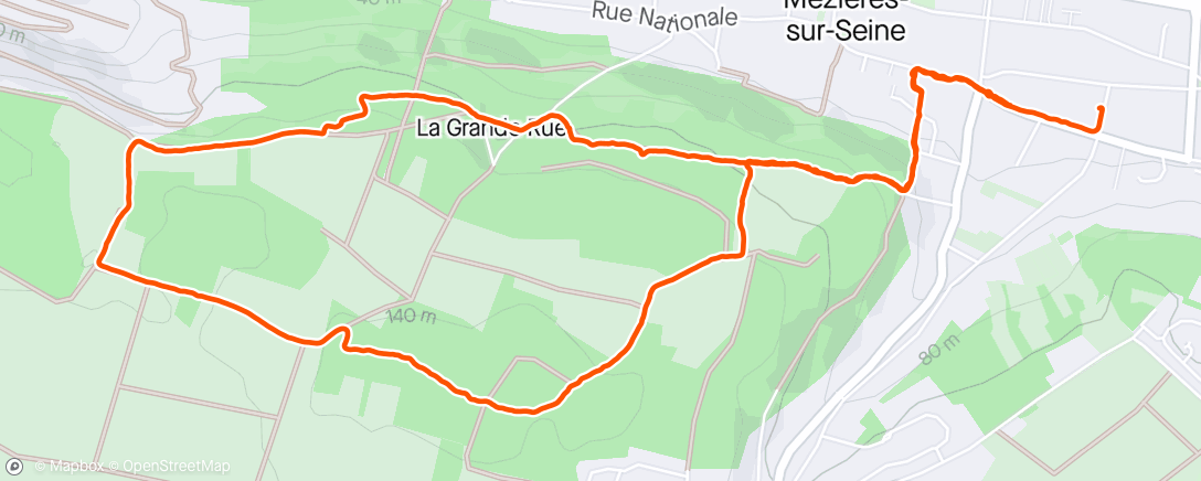 Map of the activity, Marche le soir