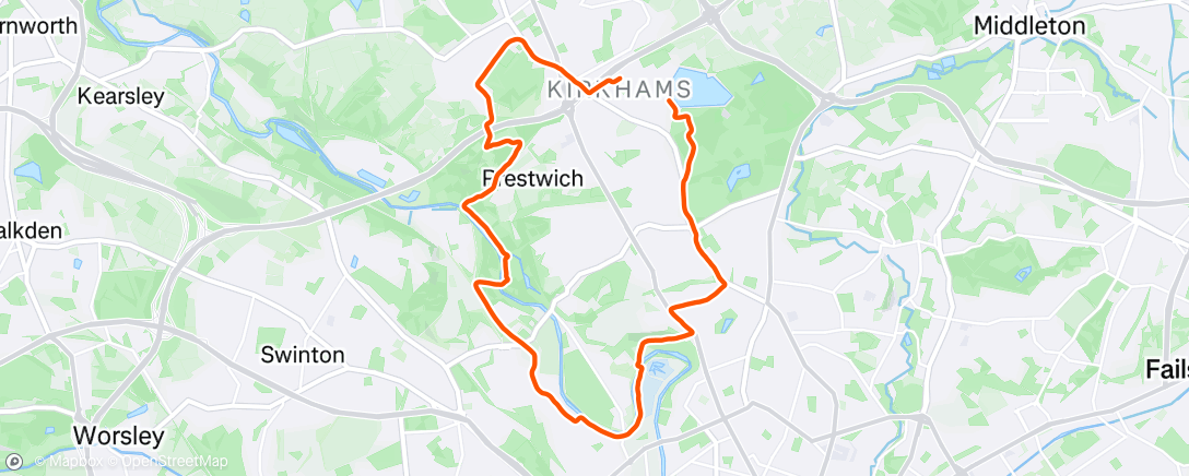 Map of the activity, Morning Run